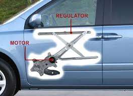 Car door showing where regulator and motor are located – Proset Auto Glass