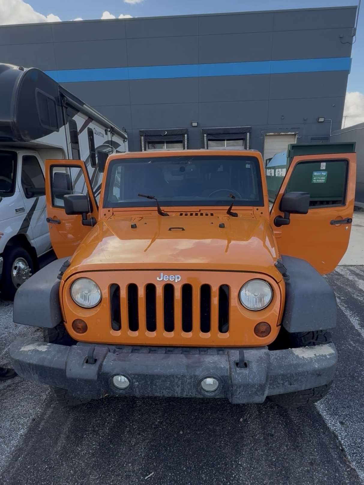 Jeep Wrangler after windshield replacement in Central Florida — completed insurance claim