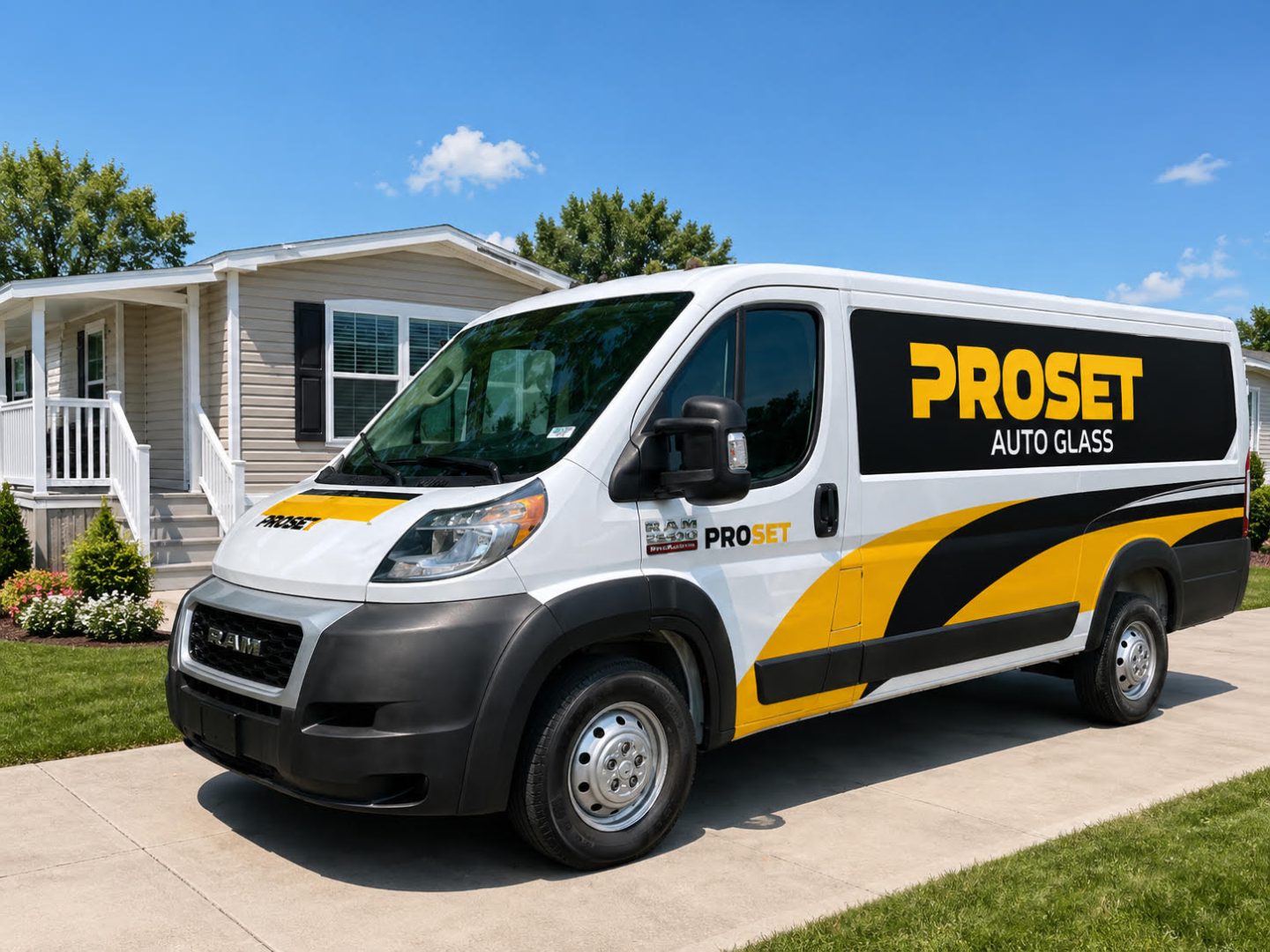 Proset Auto Glass mobile service van ready for windshield replacement in Central Florida