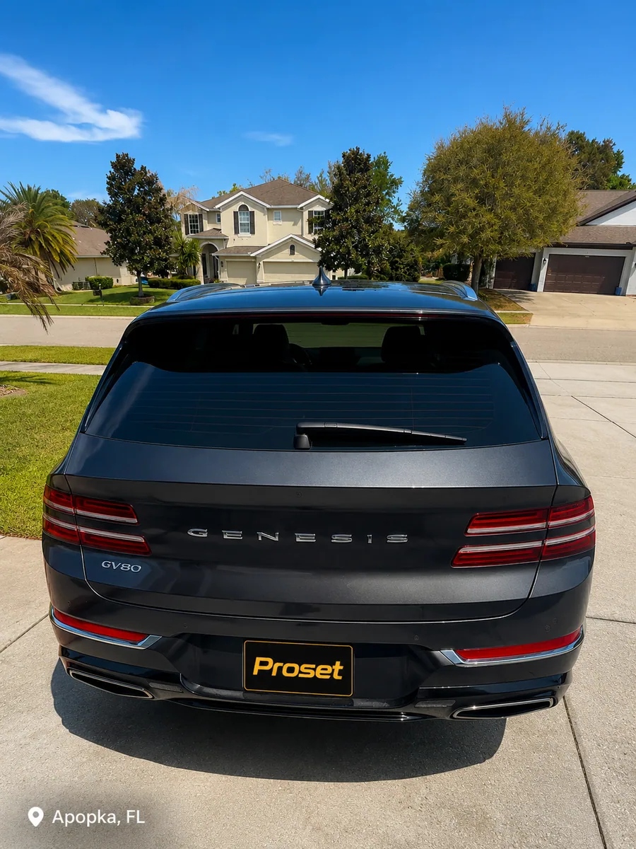 After back glass replacement on a Genesis GV80 in Apopka FL by Proset Auto Glass