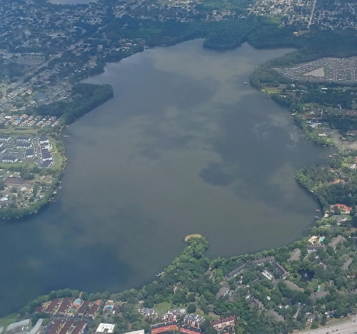 Aerial view of Lake Howell near Casselberry, FL